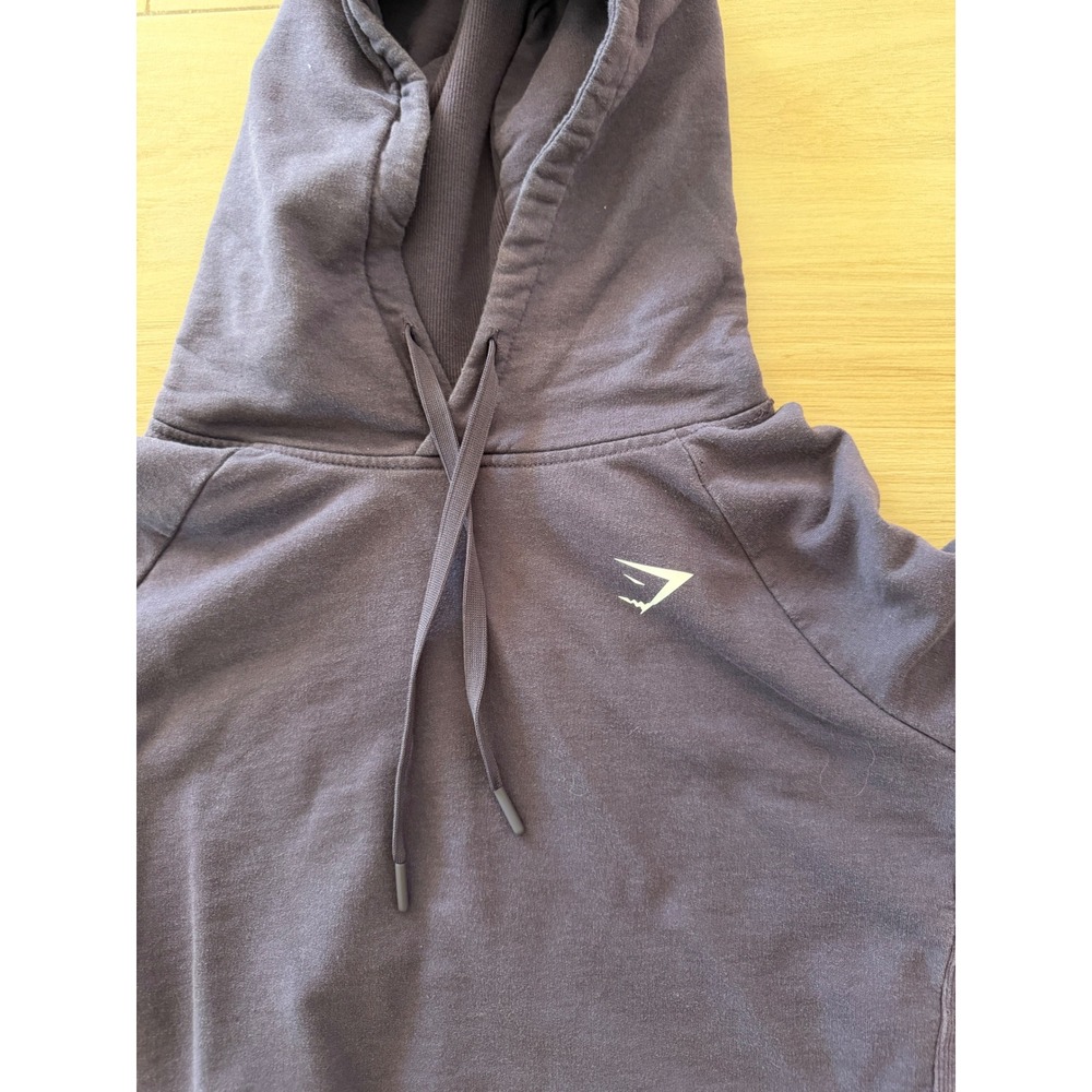 Gymshark Womens Training Cropped Hoodie Plum Purple Raglan Pullover Small - Picture 2 of 6
